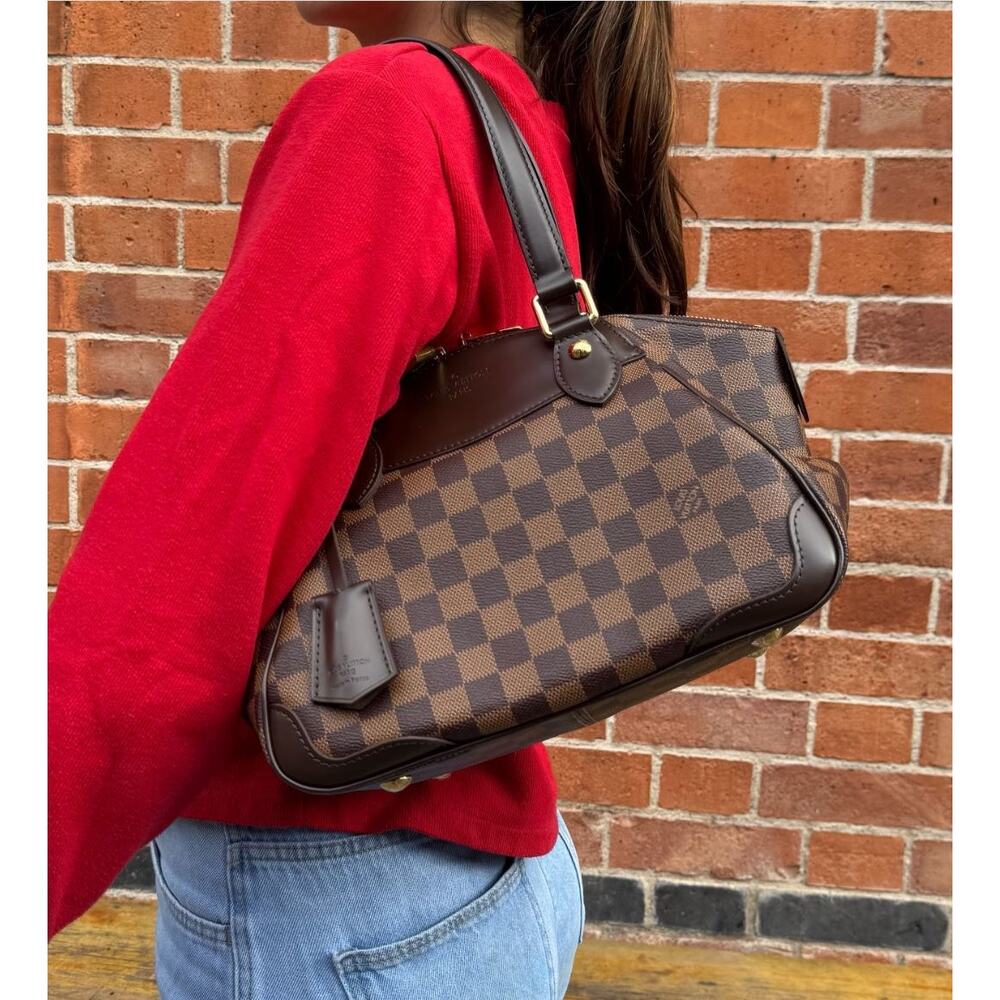 Louis Vuitton Verona PM Damier Ebene Handbag Brown Checkered Classic - Picture 2 of 15